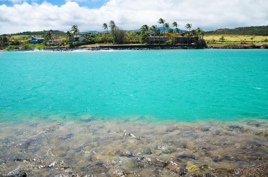 Beautiful Pacific Ocean's landscape in Hawaii, Kauai