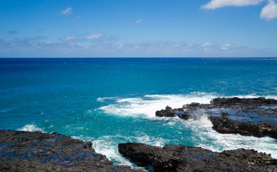 Beautiful Pacific Ocean's landscape in Hawaii, Kauai