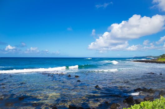 Beautiful Pacific Ocean's landscape in Hawaii, Kauai