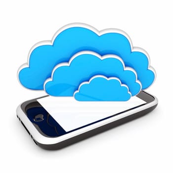 Image smartphone isolated on a white background