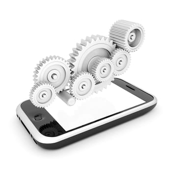 Image smartphone isolated on a white background