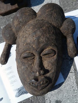 Wood carved mask from Africa