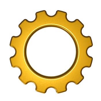 gear wheel on white background - 3d illustration