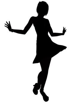 Digital Silhouette of a dancing Girl