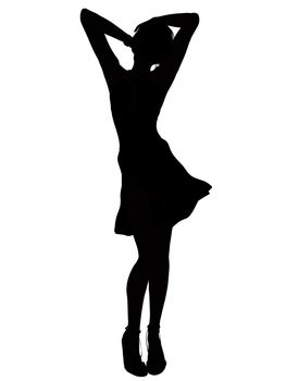 Digital Silhouette of a dancing Girl