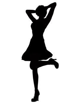 Digital Silhouette of a dancing Girl