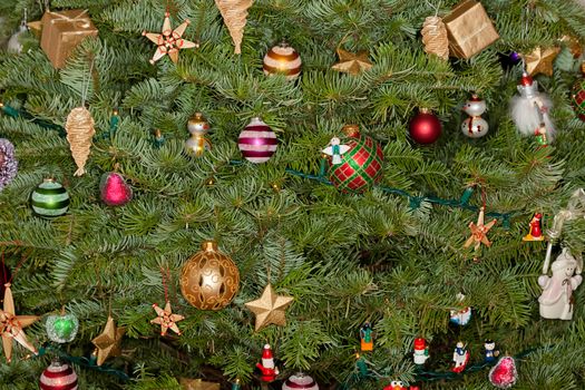 Christmas ornaments are decorations (usually made of glass, metal, wood or ceramics) that are used to festoon a Christmas tree.