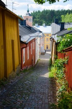 Old town of Porvoo. Finland.