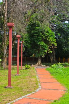 Orange way in the park