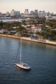 Fort Lauderdale High End Homes and City Skyline