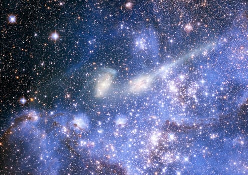 Small part of an infinite star field of space in the Universe. "Elements of this image furnished by NASA".