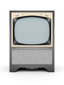 old TV image on a white background