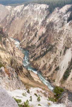 Yellowstone National Park has it's own Grand Canyon noted for picturesque pastel colors.