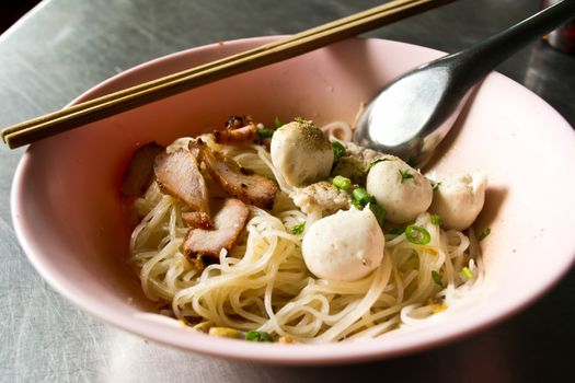 Noodle Bowl on the table, chinese food