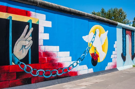 part of the famous East Side Gallery in Berlin