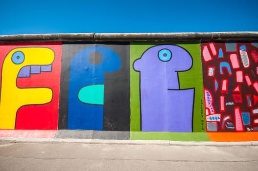 part of the famous East Side Gallery in Berlin