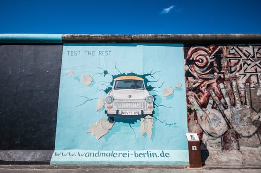 part of the famous East Side Gallery in Berlin