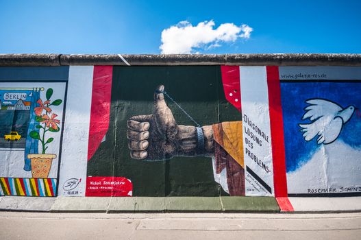 part of the famous East Side Gallery in Berlin