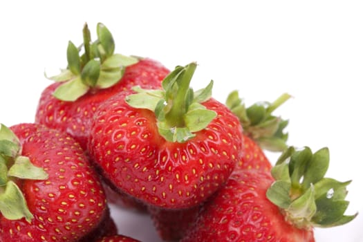 Strawberry fruits isolated on white background