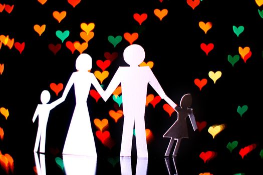 paper family in world of love