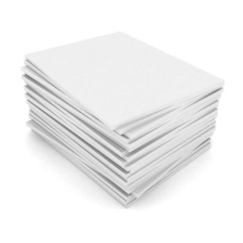 layout of books isolated on a white background