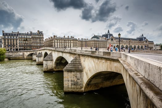 Pont Neuf and Cite Island in Paris, France