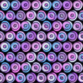 Illustration texture or pattern of some abstract circular shapes in purple.