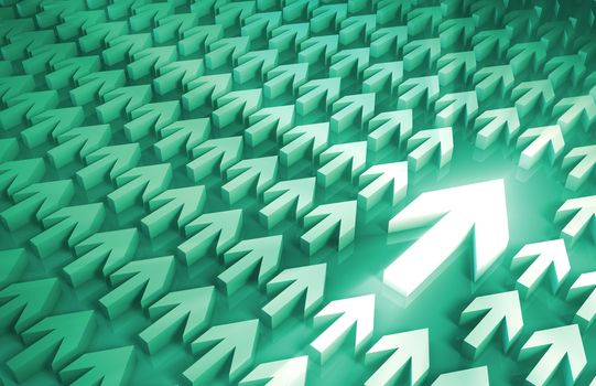 Leadership Concept With Arrows Leading the Way
