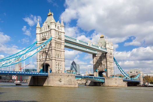 London River Thames and Tower Bridge International Landmark of England United Kingdom