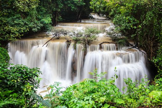 Waterfalls in tropical rain forest of thailand