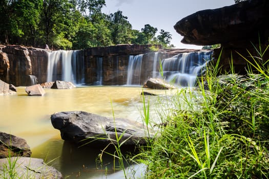Tadtone waterfalls in chaiyaphum province, thailand