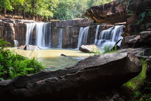 Waterfalls in national park at chaiyaphum province, thailand