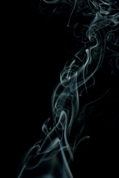 gray smoke in black background