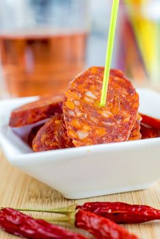 Chorizo, sausage of Spain