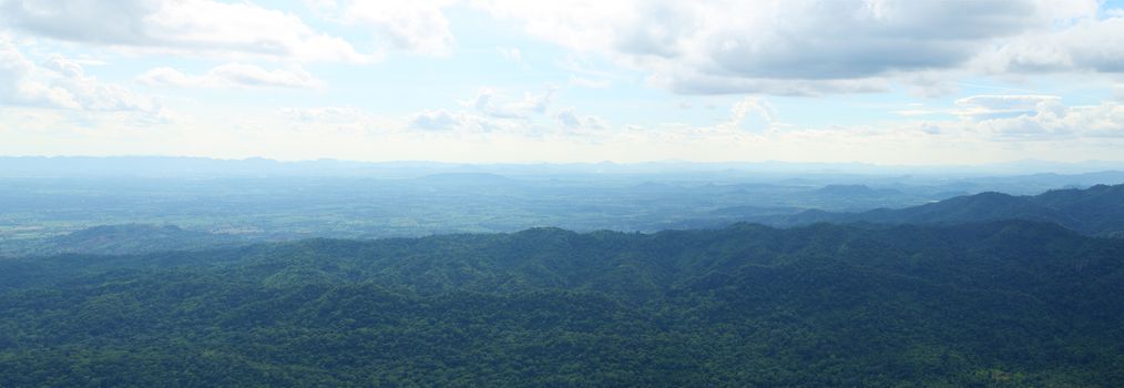 "Pung Hei" mountain with sky panorama landscape at Chaiyaphum Province, Thailand