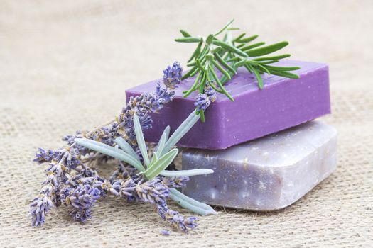 natural soap with herbs