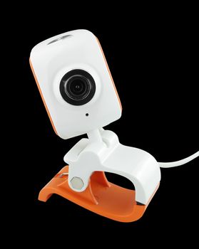 web camera on black background