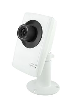 security camera on white background