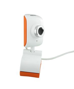 web camera on white background