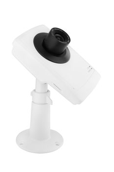 security camera on white background