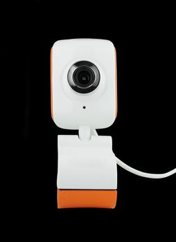 web camera on black background