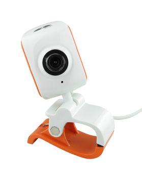 web camera on white background