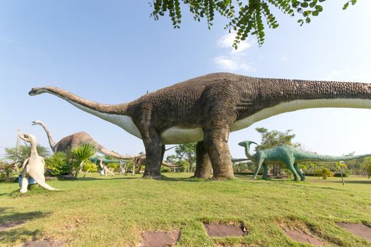 public parks of statues and dinosaur in Kalasin province,  Thailand.