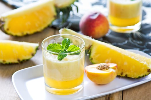Pineapple with Peach smoothie
