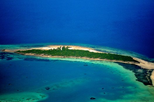 aerial view of mnemba island