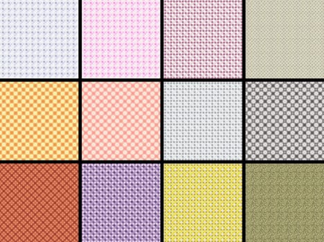 12 pieces of fabric background