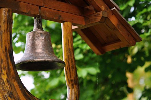 A small bell in a small belfry in Czech Switzerland