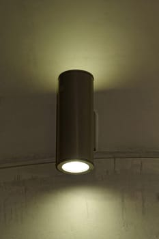 designer lamp on the wall with soft light