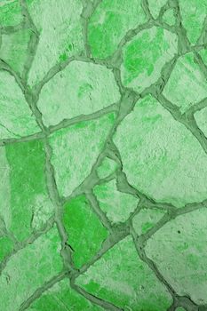 Background of a large stone wall texture (green)