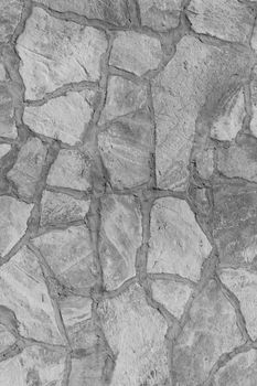 Background of a large stone wall texture (black and white)